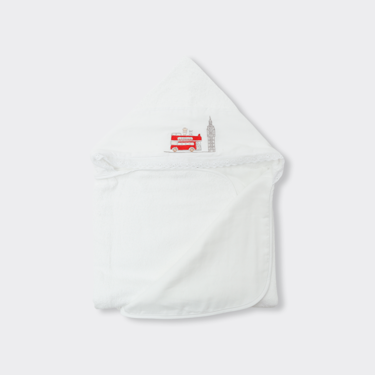 07020152-TOALHA-DE-BANHO-COM-CAPUZ-BUS-LONDRES-BRANCO-VEREMELHO